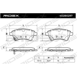 stabdžių trinkelių rinkinys, diskinis stabdys
                                RIDEX                                402B029
