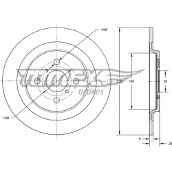 stabdžių diskas (1vnt)
                                TOMEX Brakes                                                TX73-27,