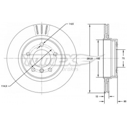 stabdžių diskas (1vnt)
                                TOMEX Brakes                                                TX72-90,