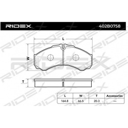 stabdžių trinkelių rinkinys, diskinis stabdys
                                RIDEX                                402B075
