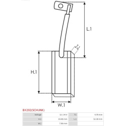 anglies šepetėlis, kint. sr. generatorius Brand new AS-PL
                                BX202(SCHUNK), AS-PL, BX202SCHUNK