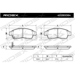 stabdžių trinkelių rinkinys, diskinis stabdys
                                RIDEX                                402B008