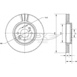 stabdžių diskas (1vnt)
                                TOMEX Brakes                                                TX70-22,