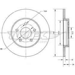 stabdžių diskas (1vnt)
                                TOMEX Brakes                                                TX70-53,