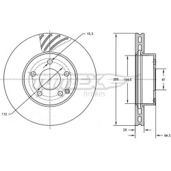 stabdžių diskas (1vnt)
                                TOMEX Brakes                                                TX72-76,