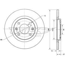 stabdžių diskas (1vnt)
                                TOMEX Brakes                                TX70-94, TOMEX Brakes, T