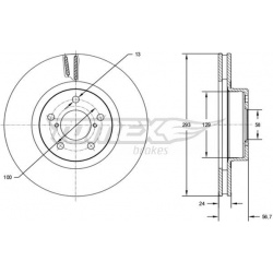 stabdžių diskas (1vnt)
                                TOMEX Brakes                                                TX72-74,