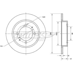 stabdžių diskas (1vnt)
                                TOMEX Brakes                                                TX70-82,