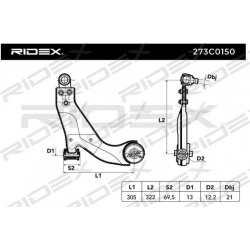 pakabos svirtis
                                RIDEX                                273C0150, Nenurodytas gamintojas, 273C01