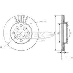 stabdžių diskas (1vnt)
                                TOMEX Brakes                                TX70-97, TOMEX Brakes, T