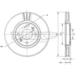 stabdžių diskas (1vnt)
                                TOMEX Brakes                                TX70-24, TOMEX Brakes, T
