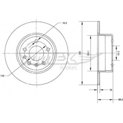 stabdžių diskas (1vnt)
                                TOMEX Brakes                                                TX70-49,