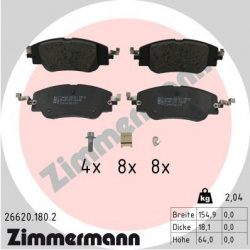 Stabdžių trinkelių rinkinys, diskinis stabdys
                                ZIMMERMANN                                  