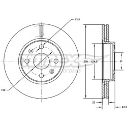stabdžių diskas (1vnt)
                                TOMEX Brakes                                                TX72-52,