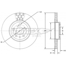 stabdžių diskas (1vnt)
                                TOMEX Brakes                                TX71-39, TOMEX Brakes, T