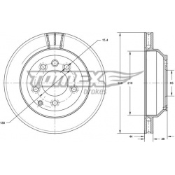 stabdžių diskas (1vnt)
                                TOMEX Brakes                                                TX74-16,