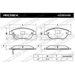stabdžių trinkelių rinkinys, diskinis stabdys
                                RIDEX                                402B049