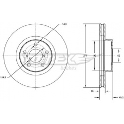 stabdžių diskas (1vnt)
                                TOMEX Brakes                                TX72-83, TOMEX Brakes, T
