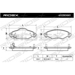 stabdžių trinkelių rinkinys, diskinis stabdys
                                RIDEX                                402B066