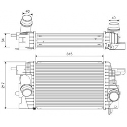 tarpinis suslėgto oro aušintuvas, kompresorius
                                VALEO                                       