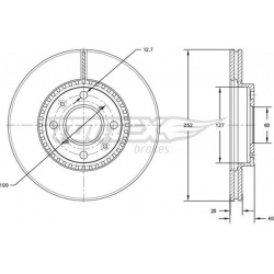 stabdžių diskas (1vnt)
                                TOMEX Brakes                                TX72-14, TOMEX Brakes, T