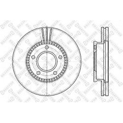 stabdžių diskas (1vnt)
                                STELLOX                                6020-3243V-SX, STELLOX, 6020-
