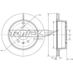 stabdžių diskas (1vnt)
                                TOMEX Brakes                                TX73-71, TOMEX Brakes, T