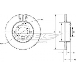 stabdžių diskas (1vnt)
                                TOMEX Brakes                                TX70-98, TOMEX Brakes, T