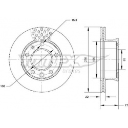 stabdžių diskas (1vnt)
                                TOMEX Brakes                                TX70-07, TOMEX Brakes, T