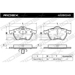 stabdžių trinkelių rinkinys, diskinis stabdys
                                RIDEX                                402B024
