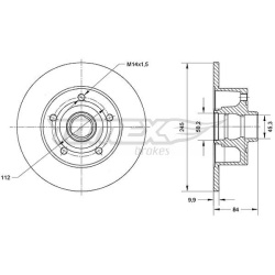 stabdžių diskas (1vnt)
                                TOMEX Brakes                                TX70-12, TOMEX Brakes, T