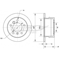 stabdžių diskas (1vnt)
                                TOMEX Brakes                                                TX70-90,