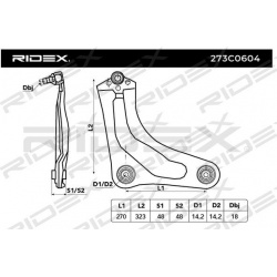pakabos svirtis
                                RIDEX                                273C0604, Nenurodytas gamintojas, 273C06