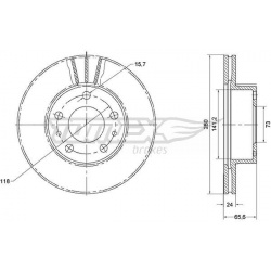 stabdžių diskas (1vnt)
                                TOMEX Brakes                                                TX70-19,
