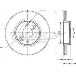stabdžių diskas (1vnt)
                                TOMEX Brakes                                TX70-34, TOMEX Brakes, T