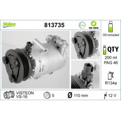 kompresorius, oro kondicionierius VALEO RE-GEN REMANUFACTURED
                                                813735, VALEO, 