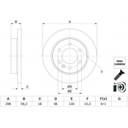 stabdžių diskas (1vnt)
                                BOSCH                                                0 986 479 H07, 