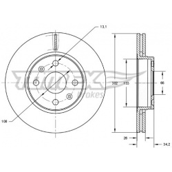 stabdžių diskas (1vnt)
                                TOMEX Brakes                                                TX73-62,
