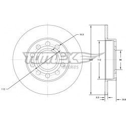 stabdžių diskas (1vnt)
                                TOMEX Brakes                                                TX71-71,
