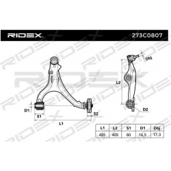 pakabos svirtis
                                RIDEX                                                273C0807, Nenurodytas ga