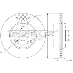 stabdžių diskas (1vnt)
                                TOMEX Brakes                                TX74-04, TOMEX Brakes, T