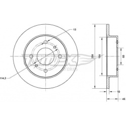 stabdžių diskas (1vnt)
                                TOMEX Brakes                                                TX70-77,