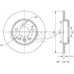 stabdžių diskas (1vnt)
                                TOMEX Brakes                                                TX70-26,