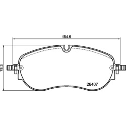 stabdžių trinkelių rinkinys, diskinis stabdys PRIME LINE
                                BREMBO                           