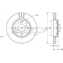stabdžių diskas (1vnt)
                                TOMEX Brakes                                                TX70-69,