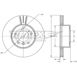 stabdžių diskas (1vnt)
                                TOMEX Brakes                                                TX73-99,