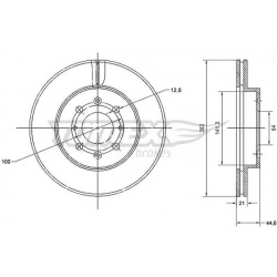 stabdžių diskas (1vnt)
                                TOMEX Brakes                                                TX70-68,