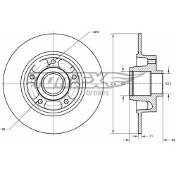 stabdžių diskas (1vnt)
                                TOMEX Brakes                                                TX71-831
