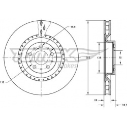 stabdžių diskas (1vnt)
                                TOMEX Brakes                                                TX73-74,