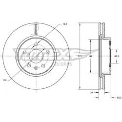 stabdžių diskas (1vnt)
                                TOMEX Brakes                                                TX73-89,